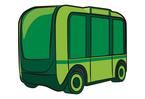 Selbstfahrender Bus